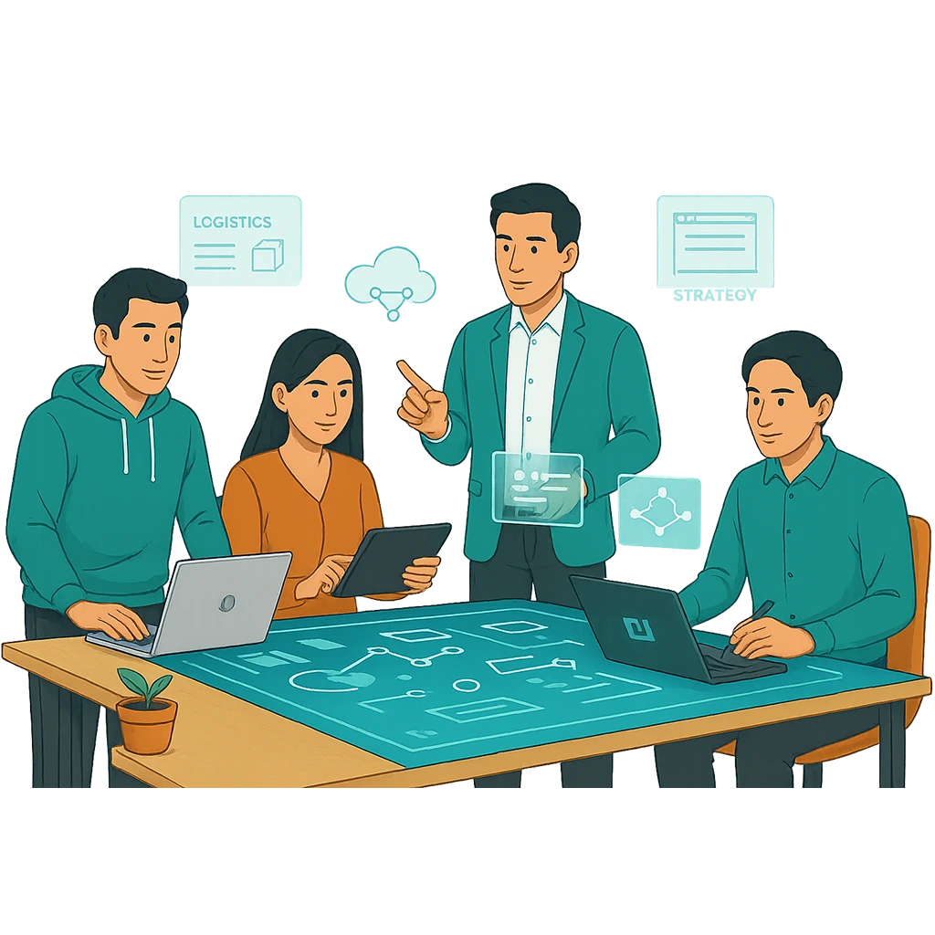 Digital Ecosystem Illustration